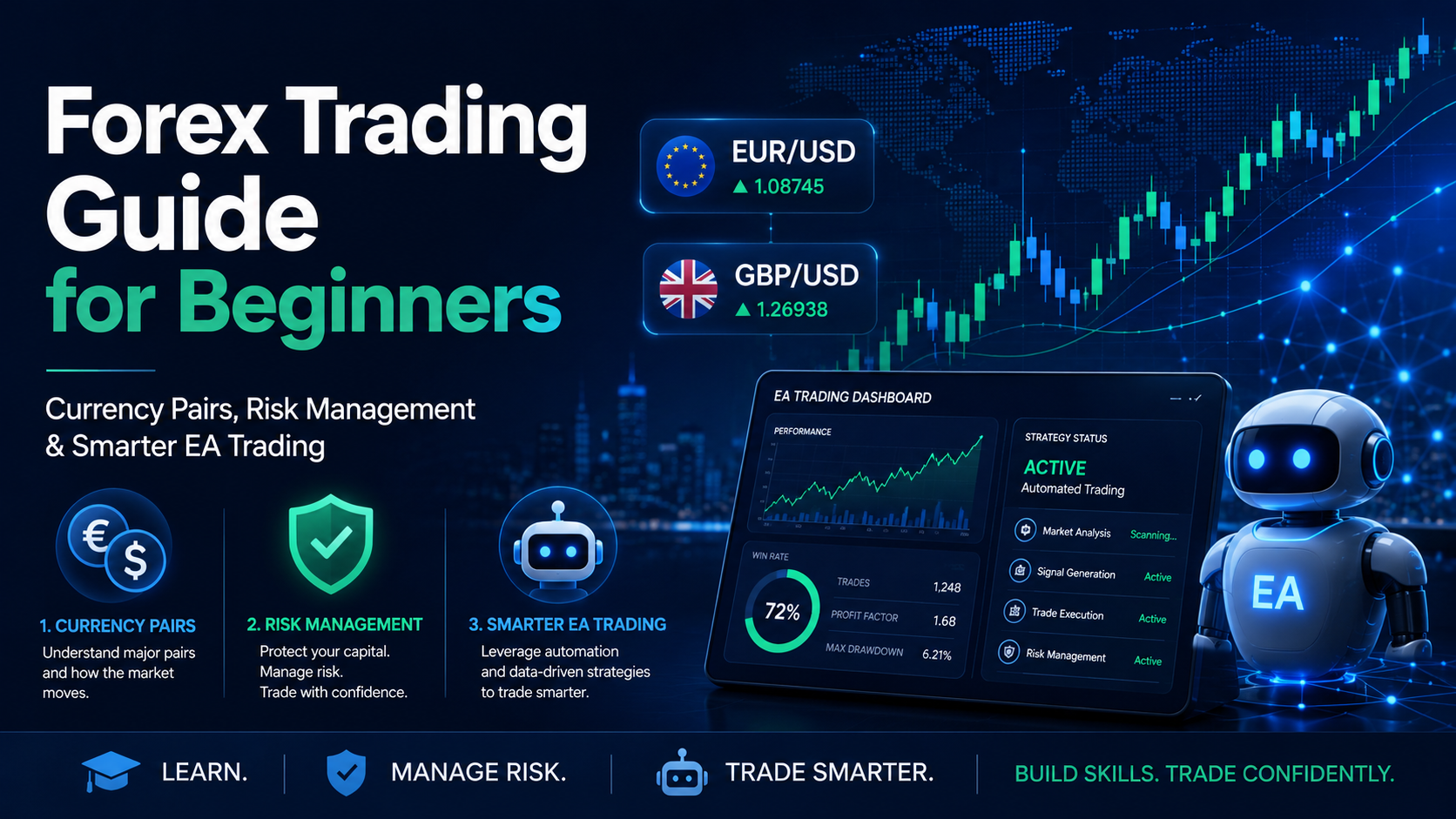 Forex Trading Guide for Beginners: Currency Pairs, Risk Management & Smarter EA Trading